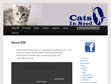 Tablet Screenshot of catsinneed.com